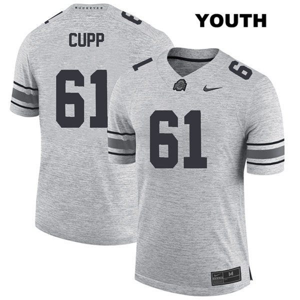 Ohio State Buckeyes Youth Gavin Cupp #61 Gray Authentic Nike College NCAA Stitched Football Jersey ZN19W41OZ
